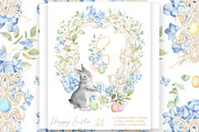Easter Floral Crest Watercolor Set, a Seasonal Illustration by WonderWonder (Thumbnail 1 of 8)
