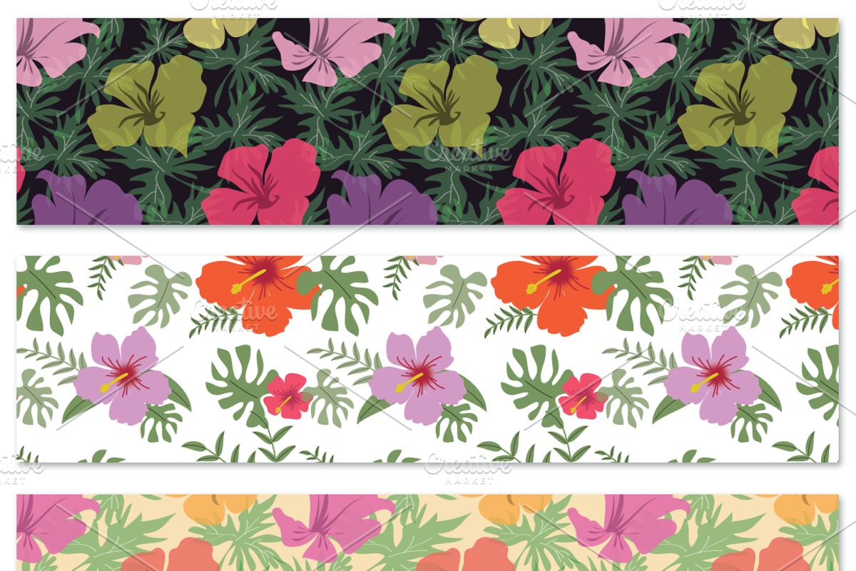 Colorful Seamless Floral Patterns, a Pattern Graphic by wowpatterns (Photo 2 of 4)