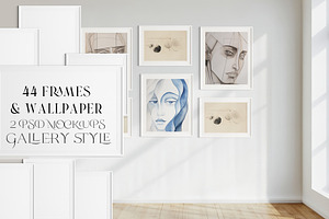 Gallery Style 44 Frames Mockups, a Product Mockup by mock-ups
