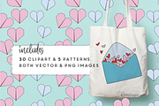 Vector Valentine clipart, patterns, a Pattern Graphic by Palette Pursuit (Thumbnail 2 of 8)