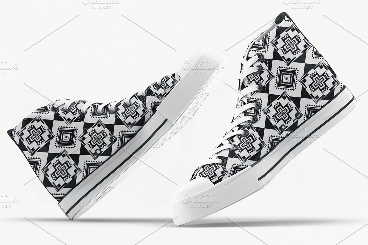 Black White Native American Pattern, a Pattern Graphic by PPEthnicDecorPattern (Photo 6 of 10)