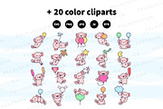 Kawaii Axolotl with Balloons, an Animal Illustration by Palau (Thumbnail 10 of 12)