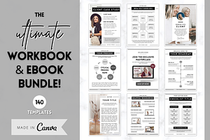 eBook Template Canva! 140pg Workbook, a Marketing Template by Templatables