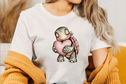 Whimsical Valentine Turtle Clipart S, an Illustration by SVGArt (Thumbnail 7 of 7)