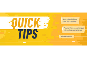 Quick tips banner vector, an Illustration by Vector Tradition