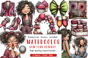 Watercolor New Year Clipart, an Illustration by CreationArt (Thumbnail 1 of 5)