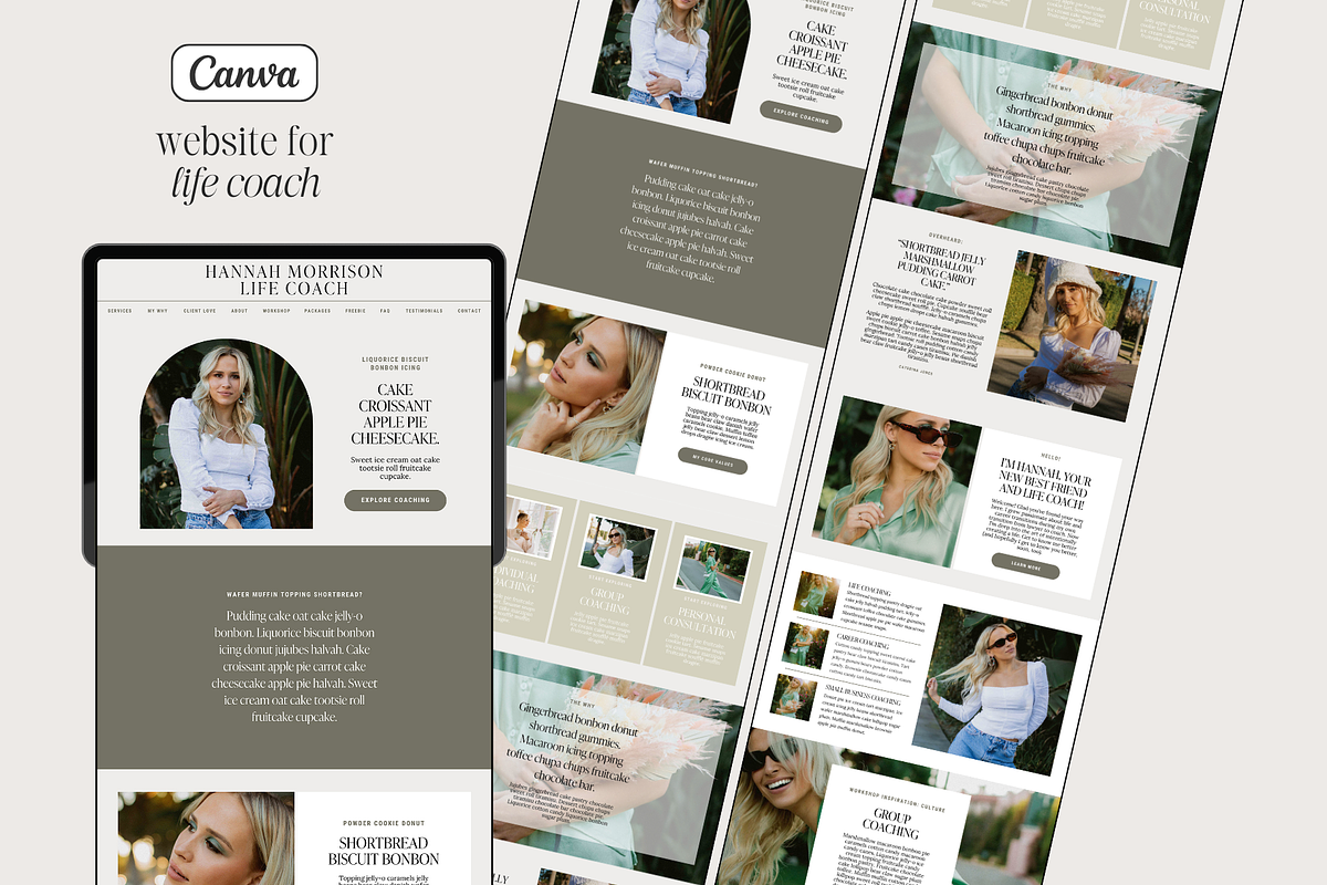 Canva Website - Life Coach, a Landing Page Template by thebrandcove (Photo 1 of 6)