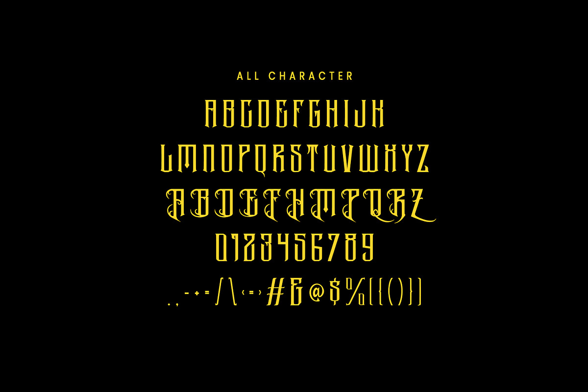 Raddkits Blackletter Display Font, a Blackletter Font by Maulana Creative (Photo 2 of 7)