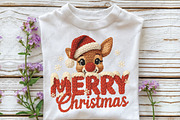 Merry Christmas Reindeer Crochet PNG, an Illustration by CraftArtStudio (Thumbnail 3 of 4)