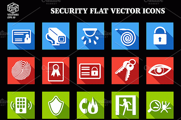 Security Flat Vector Icons