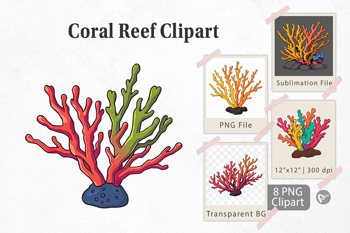 Coral Reef Clipart, a Graphic by Artnoy (Photo 1 of 5)
