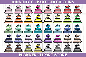 Kids Toy Icon Clipart - 40 Colors