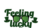 Feeling Lucky Typography design, a Background Graphic by RAHMAT (Thumbnail 1 of 4)
