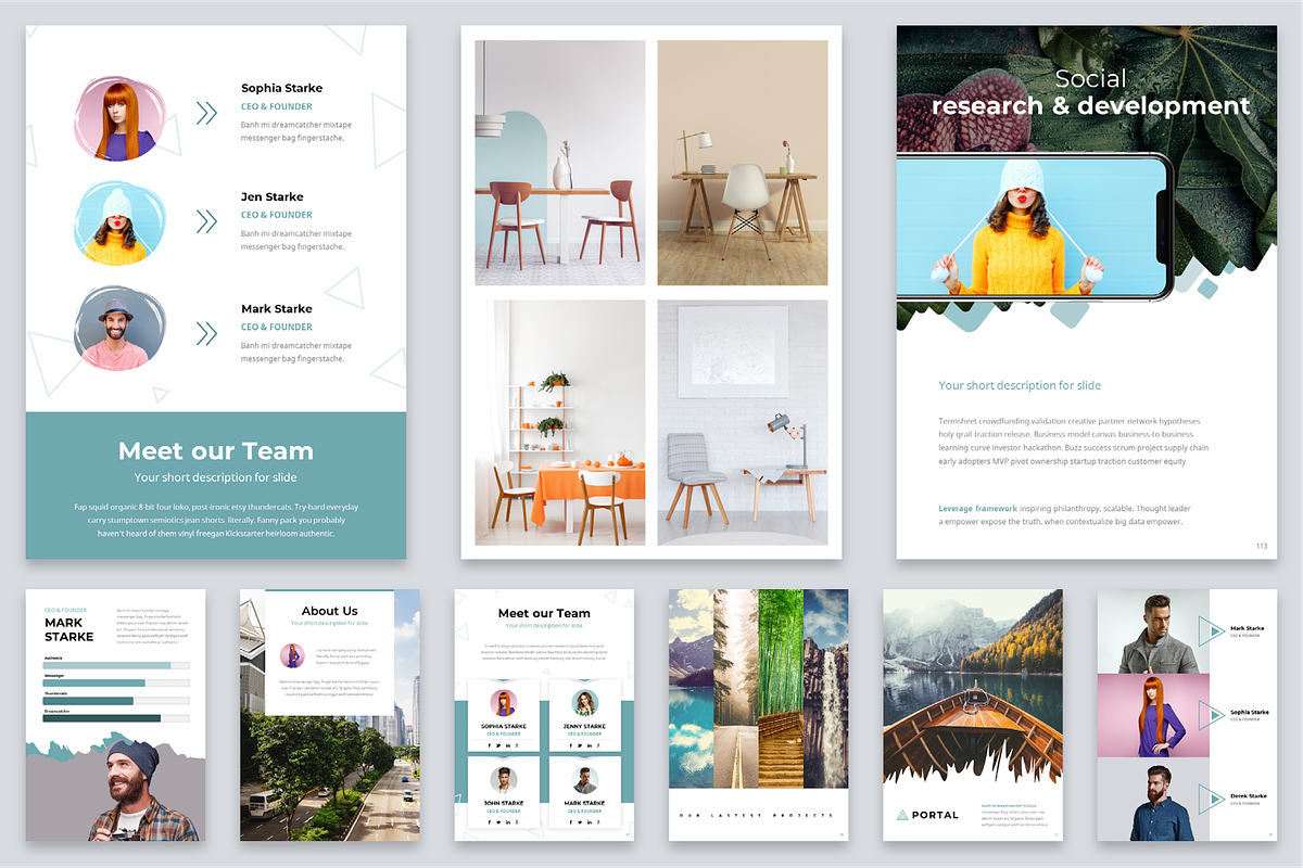A4 Portal Modern Powerpoint Template, a Presentation Template by Reshapely (Photo 8 of 18)