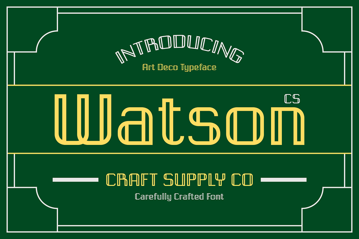 CS Watson – Art Deco Font, a Sans Serif Font by Craft Supply Co. (Photo 1 of 8)