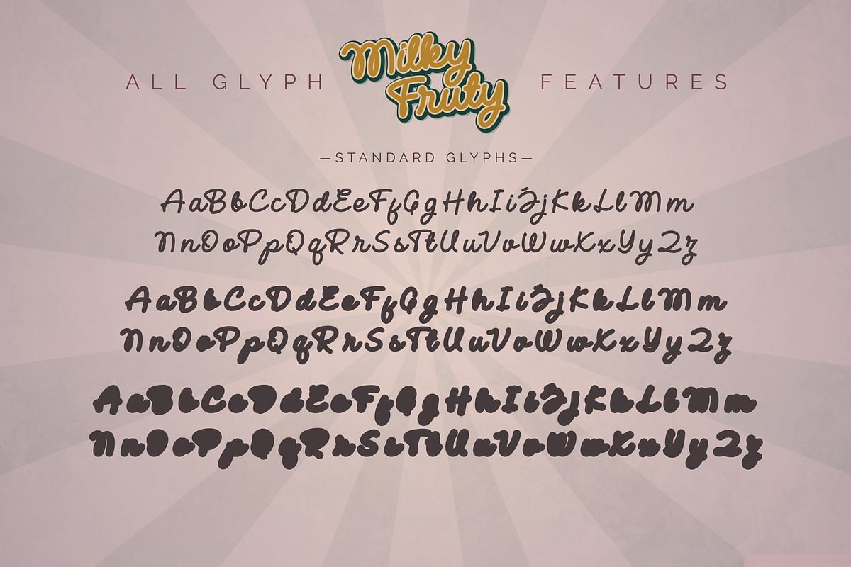 Milky Fruty, a Script Font by Omotu Studio (Photo 8 of 11)