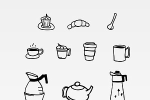 Doodled Coffee Icons