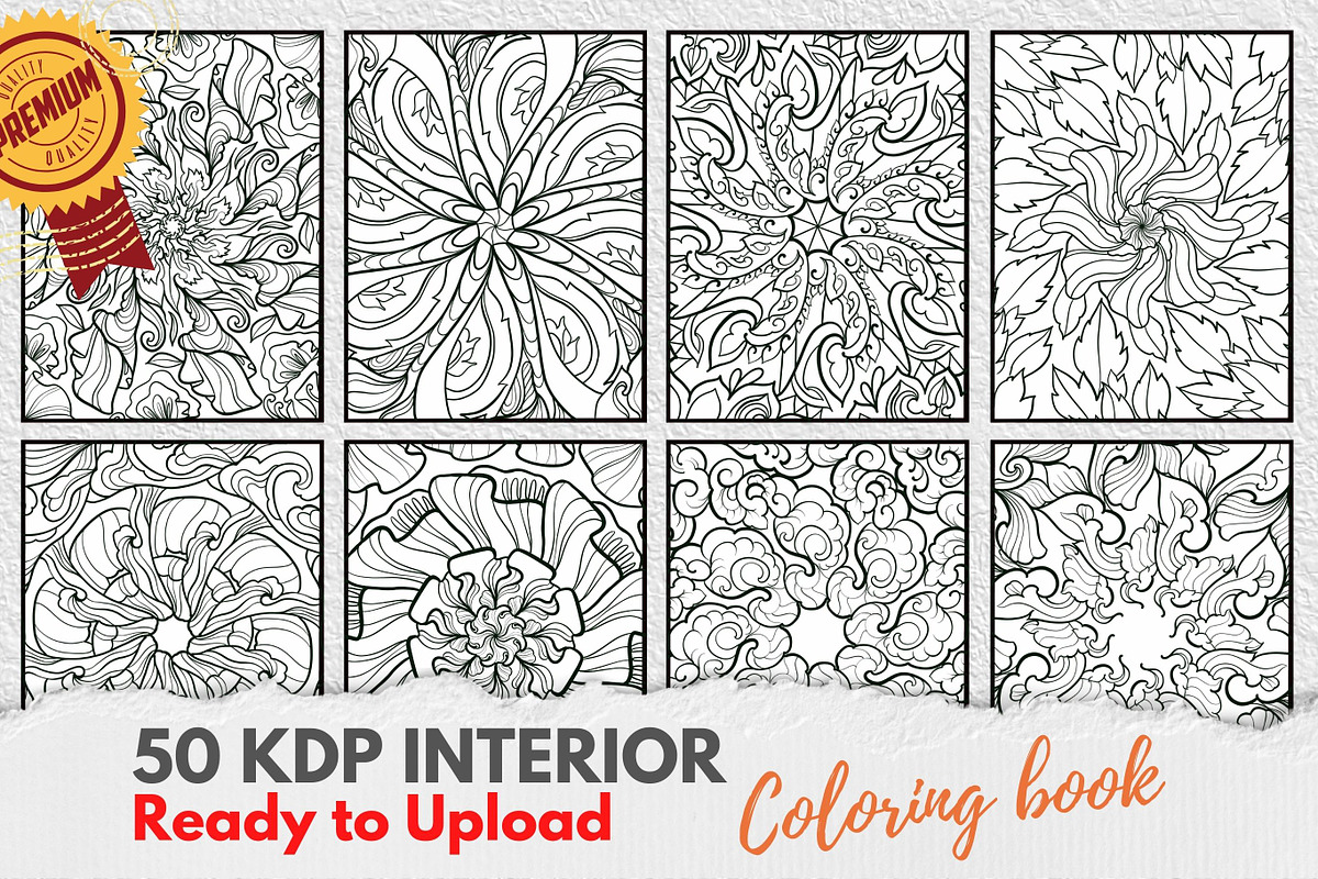 KDP Interiors, Flower Coloring Book, an Illustration by Jaboor Magics (Photo 8 of 8)