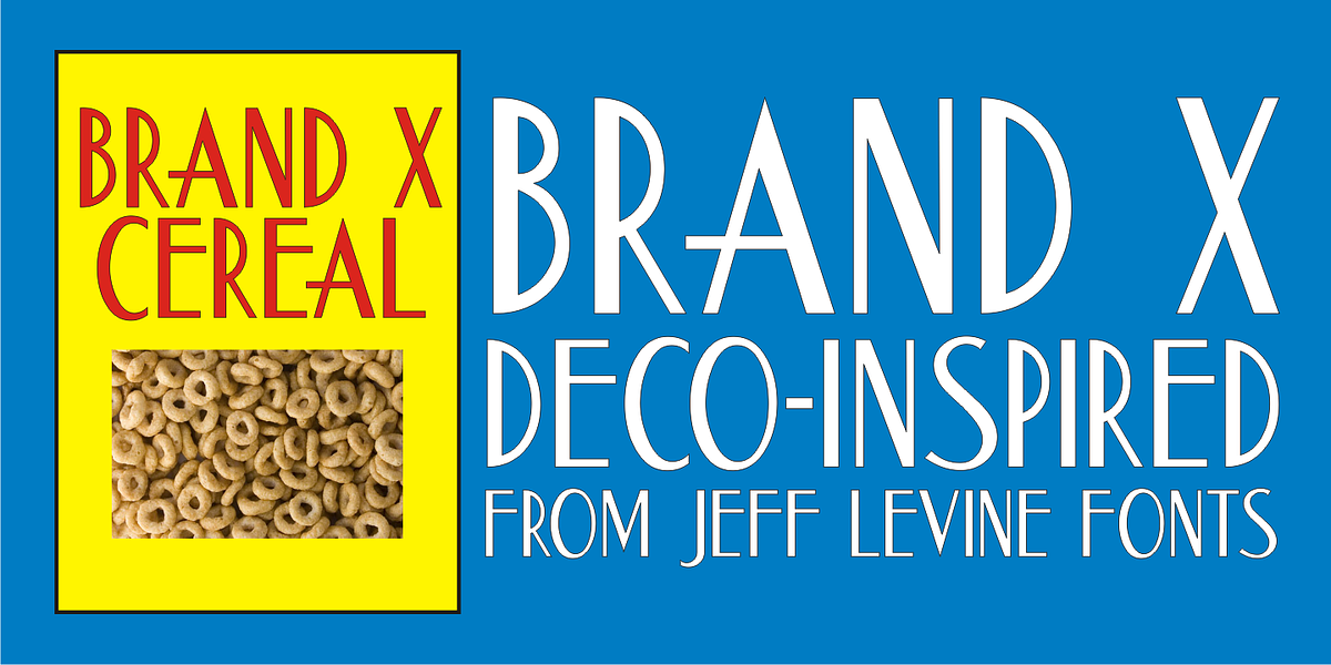 Brand X JNL, a Sans Serif Font by Jeff Levine Fonts