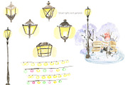 Christmas houses, an Illustration by Love Watercolor Store (Thumbnail 6 of 12)