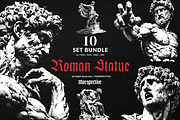 10 Bundle Dark Art Roman Statue Gods, an Illustration by Morspective (Thumbnail 1 of 7)