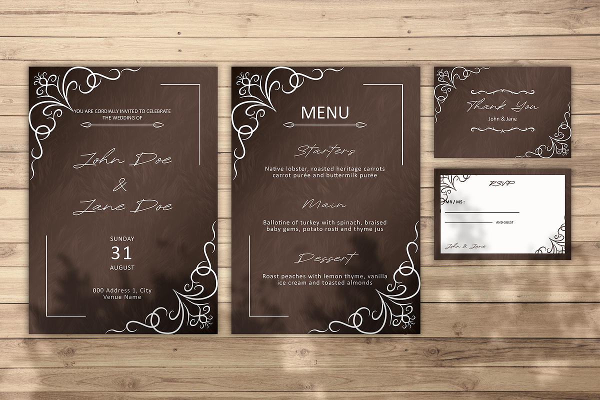 Furr - Ornament Wedding Invitation, an Invitation Template by JACodes (Photo 1 of 2)