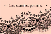 Black lace seamless ribbons., a Pattern Graphic by Ajuga (Thumbnail 1 of 4)