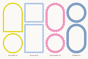 Pastel Pop Frames & Labels, a Graphic by cassi has hobbies (Thumbnail 3 of 9)