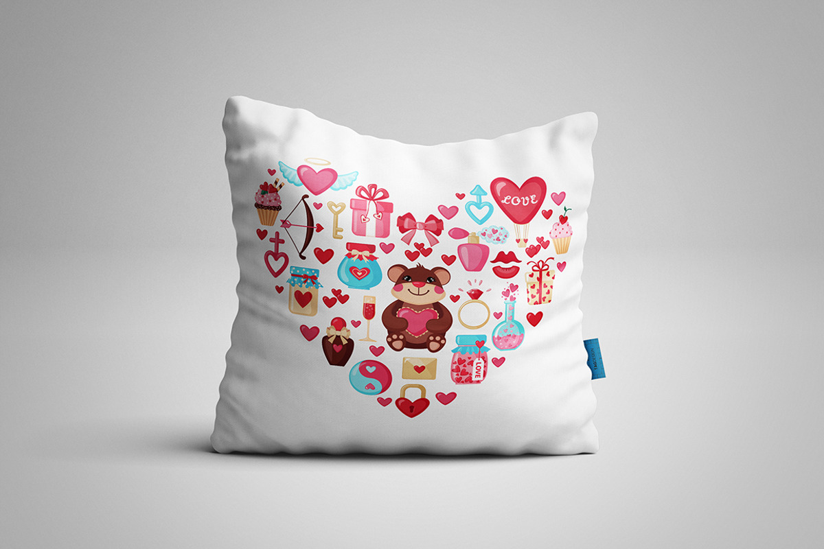Set of Valentine's Day elements, an Object Graphic by MalniArt (Photo 4 of 4)