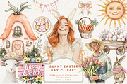 Sunny Easter Day Clipart, an Illustration by NadiaTheronArt (Thumbnail 1 of 5)