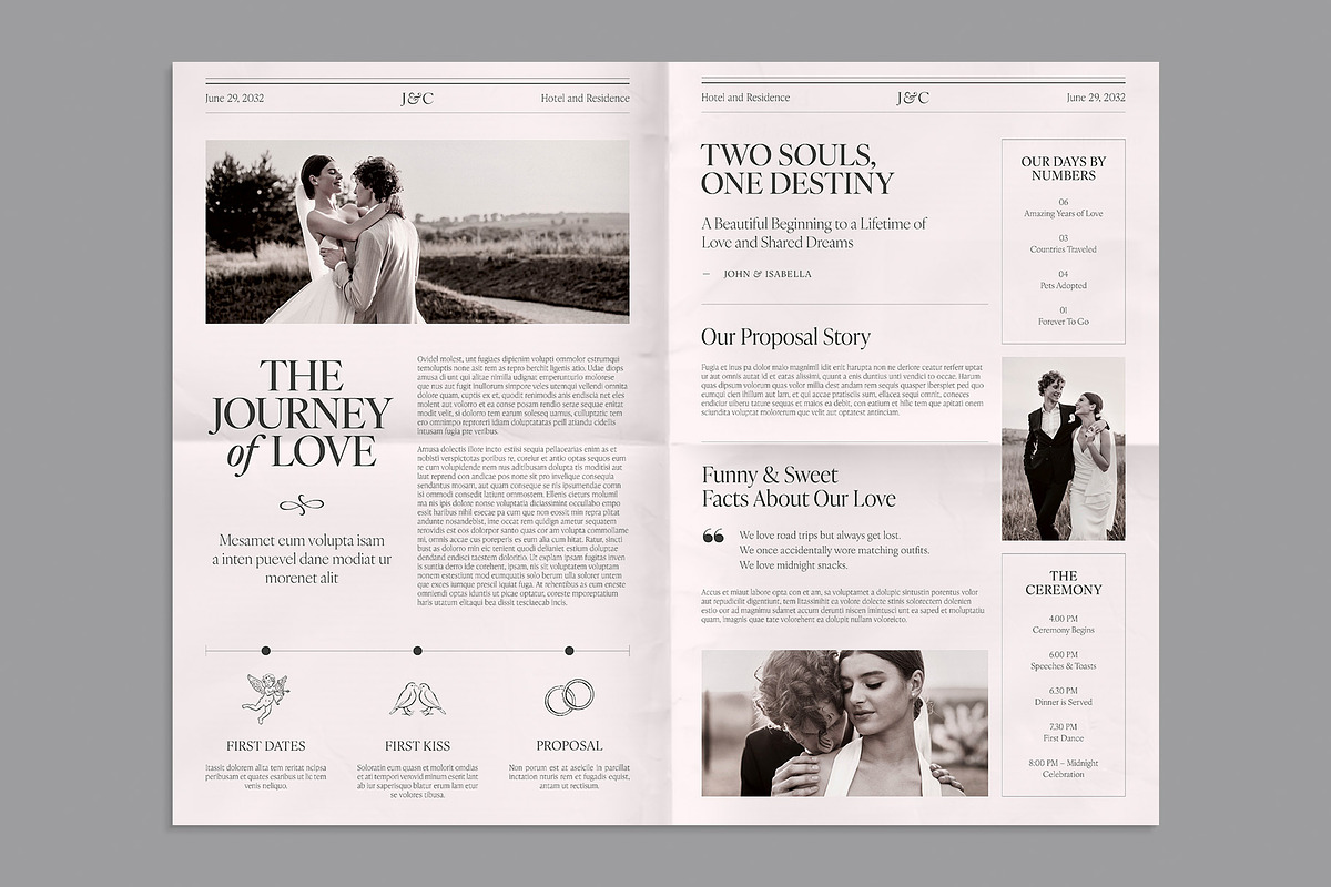 Wedding Newspaper Template, a Brochure Template by BrandPacks (Photo 3 of 4)