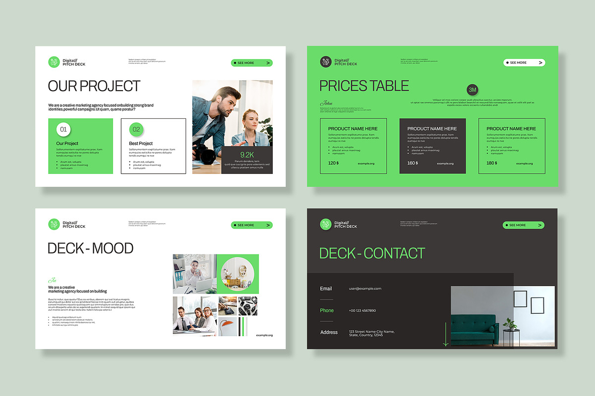 Marketing Pitch Deck Presentation, a Presentation Template by MightyDesign (Photo 4 of 8)