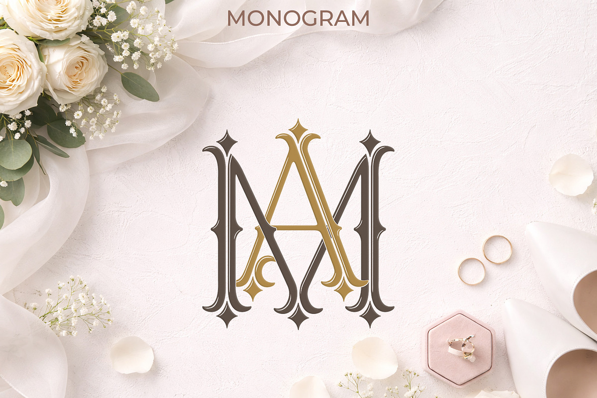 MA AM Wedding Monogram Logo, a Branding & Logo Template by LogoAV (Photo 6 of 6)