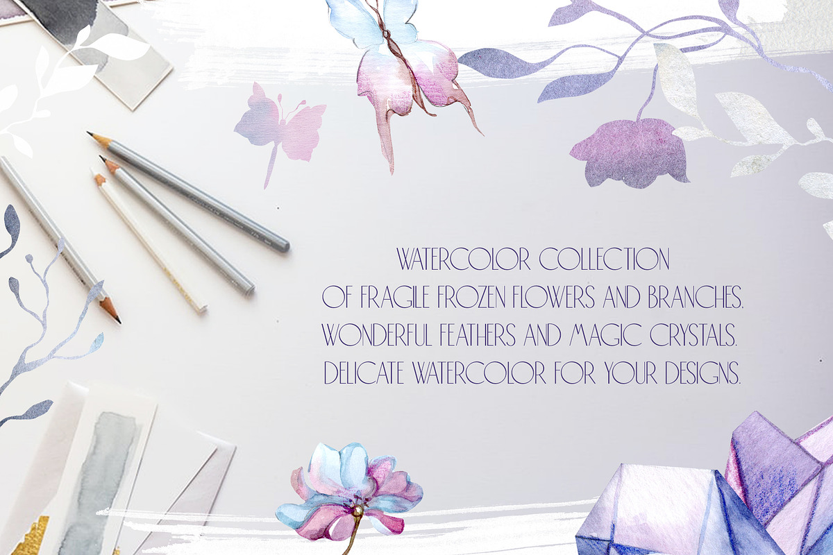 Frozen Beauty Flowers Collection, a Texture Illustration by S_ARTLOVE (Photo 2 of 7)