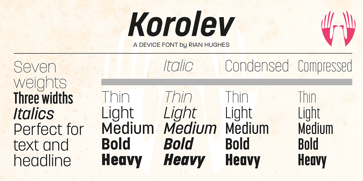 Korolev, a Sans Serif Font by Device (Photo 3 of 6)