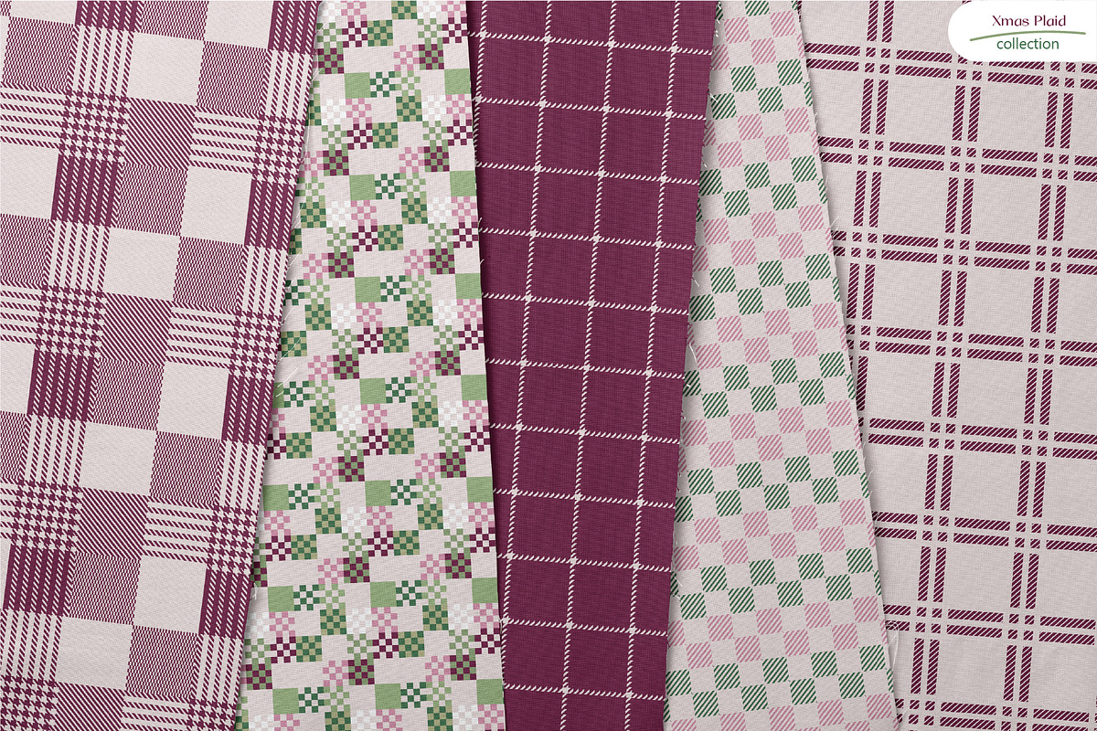 Xmas Plaid - Seamless Patterns, a Pattern Graphic by InaCorart (Photo 3 of 10)