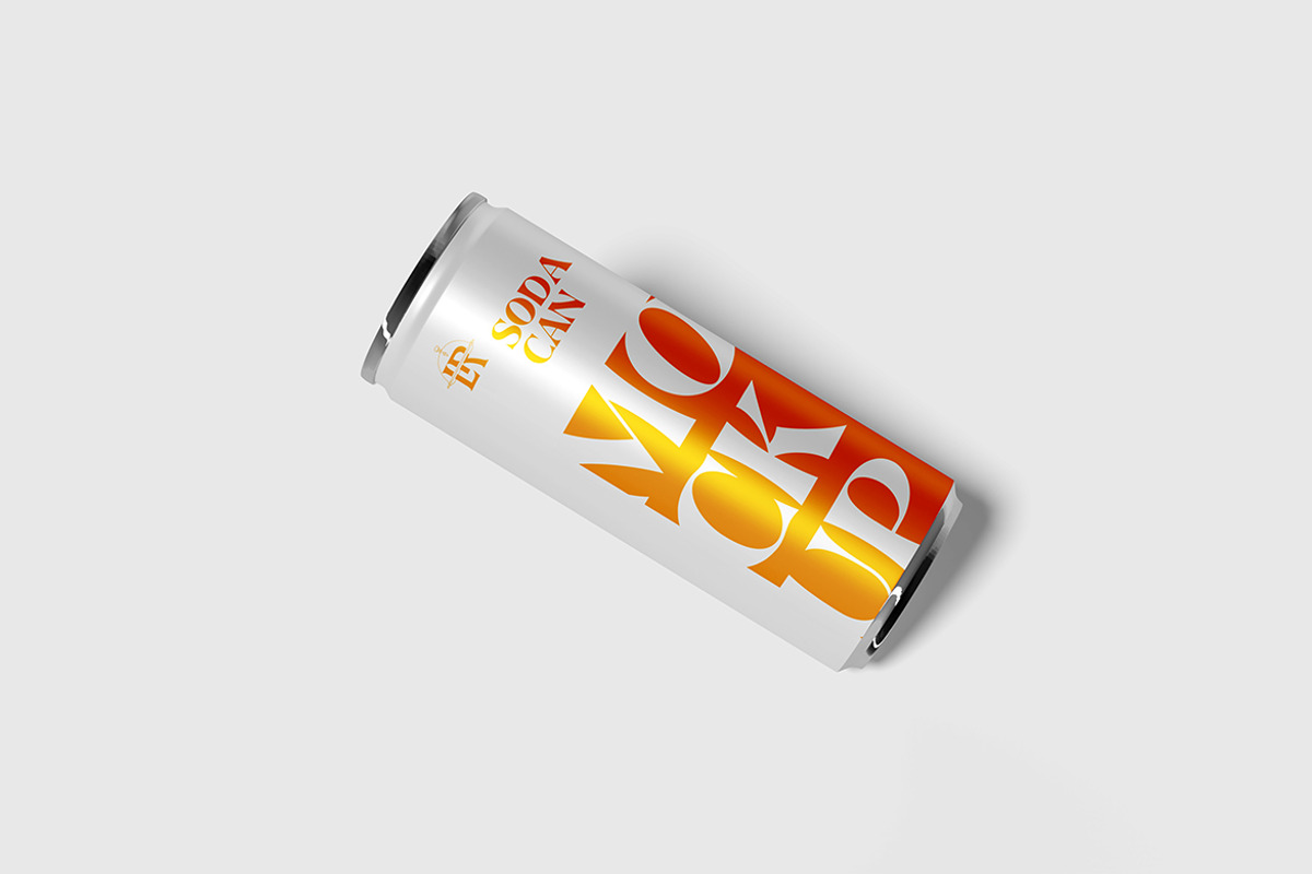 Soda Can Mockup, a Packaging Mockup by Pikachudesign (Photo 4 of 5)