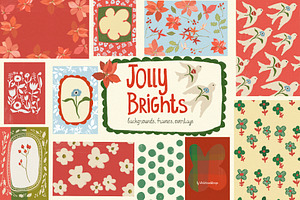 Christmas Backgrounds & Frames, a Decorative Illustration by whiteheartdesign