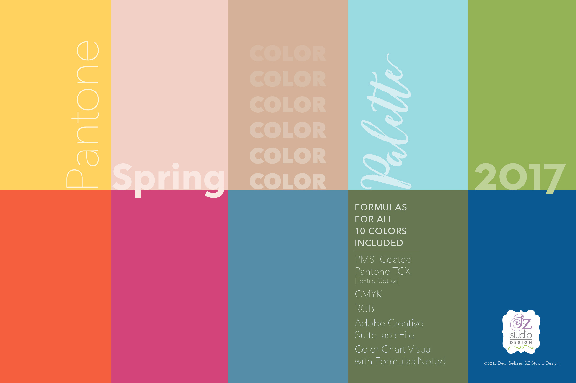 Pantone Spring 2017 Color Palette, A Palette Add-on By Sz Studio Design