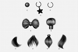 50 Procreate Braids Hair Brushes