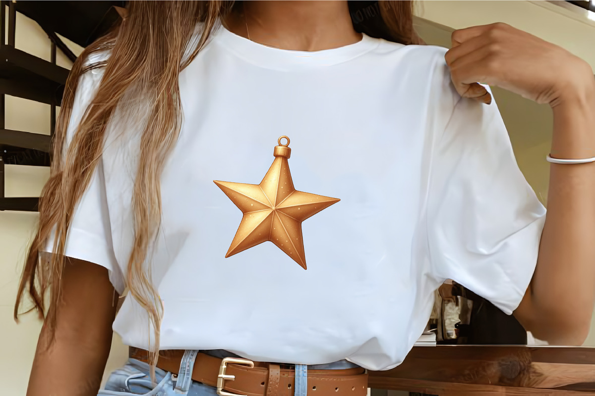 Christmas Star Ornament with Glitter, an Illustration by CrexoraLab (Photo 4 of 5)