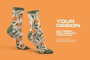 Mockups High Socks in the 3D Style, a Bottom Mockup by Grow Design Craft Studio (Thumbnail 4 of 7)