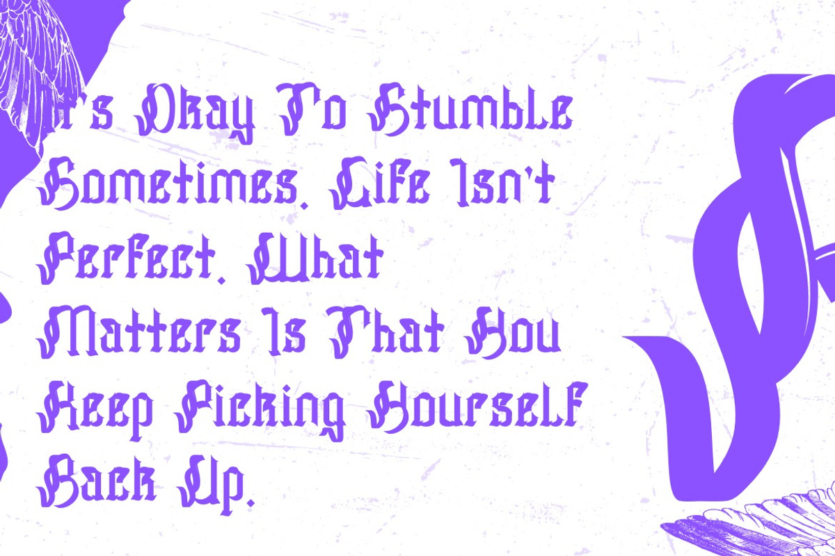 Huffles - Display Blackletter Font, a Blackletter Font by Dhabee (Photo 12 of 16)