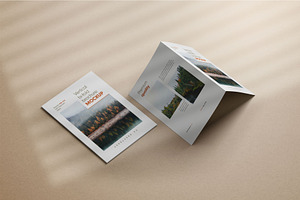 Bifold Vertical Brochure Mockup