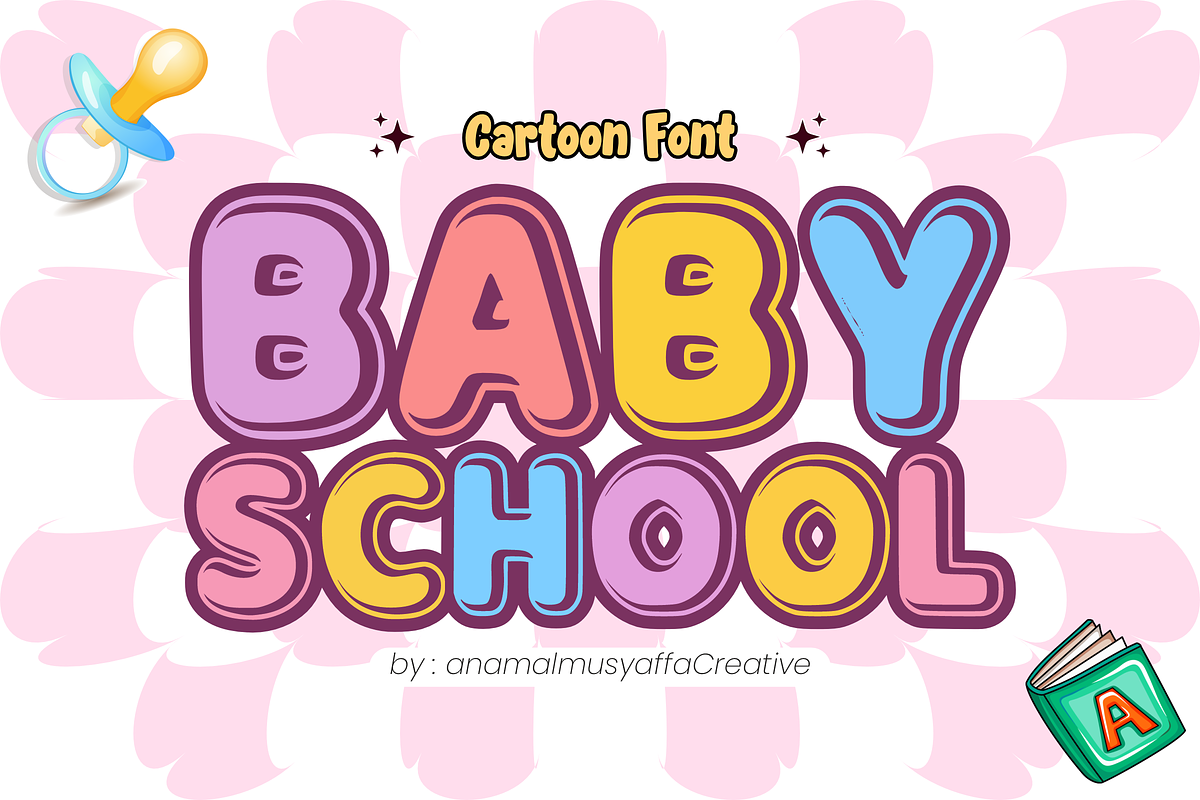 Baby School - Display Font, a Font by KiddoGlyphs Studio (Photo 1 of 3)