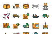 50 Logistics Filled Line Icons, an Icon by IconBunny (Thumbnail 2 of 2)