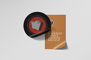 Different Shapes Stickers Mockup, a Packaging Mockup by Tahtagraphic (Thumbnail 3 of 6)