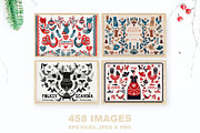 Scandinavian Christmas Bundle, an Animal Illustration by Chus Moreno Studio (Thumbnail 2 of 15)