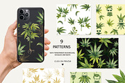 CANNABIS / MARIJUANA BUNDLE, a Decorative Illustration by Elena_Sedova (Thumbnail 9 of 30)