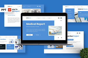 Medical Report - Medicine Powerpoint, a Presentation Template by Deepslide Studio